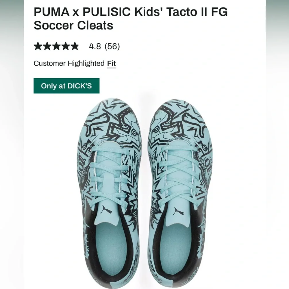 Puma x Pulisic Kids Tacto II FG Soccer Cleats - Picture 4 of 10